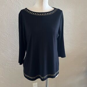 Ruby Rd. Women's Studded Tunic Top sz Med Petite